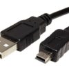 Kabel USB A(M) – miniUSB 5pin B(M), 5m, černý