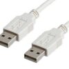 Kabel USB 2.0 A-A 4,5 m propojovací, bílý/šedý