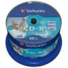 Médium Verbatim CD-R 700MB 80min 52x Crystal WIDE Printable 50-cake