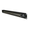 Patch panel POE cat.5e 24p 1U Black stíněný, 19″ rack