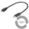 Kabel USB 3.1 konektor C/male – USB 2.0 konektor Micro-B/male ,0,2m