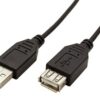 Kabel USB 2.0 A-A 30 cm prodlužovací, černý