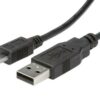 Kabel USBA(M) – microUSB B(M), 5pinů 0,8 m, černý