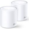 WiFi router TP-Link Deco X60(2-pack) AX5400, WiFi 6, 2x GLAN, / 574Mbps 2,4GHz/ 2402Mbps 5GHz