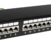 Patch panel Solarix SX24-6-STP-BK STP cat6 24p. 1U