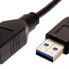 Kabel USB 3.0 A-A 1,8m A(M)- A(F) prodlužovací, černý