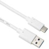 Kabel USB-C – USB 3.0 A (USB 3.2 generation 2, 3A, 10Gbit/s) 2m bílý