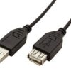 Kabel USB 2.0  A-A 60 cm, prodlužovací, černý