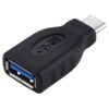 Adaptér USB-C/male – USB3.0 A/female , OTG, černá