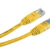 Patch kabel UTP cat 5e, 1m – žlutý