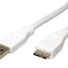 Kabel microUSB3.0 A-A SuperSpeed, propojovací, 2 m, bílý