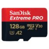 Paměťová karta Sandisk Extreme PRO microSDXC 128GB 200MB/s / 90MB/s  A2 C10 V30 UHS-I U3, adaptér