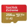 Paměťová karta Sandisk Extreme microSDXC 256GB 190MB/s / 130MB/s  A2 C10 V30 UHS-I U3, adapter