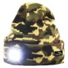 LED čelovka Cattara čepice ARMY s LED svítilnou USB nabíjení