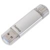 Flashdisk Hama Flash Pen Laeta, USB-C/USB-A 3.1 , 32 GB, 40 MB/s, stříbrný