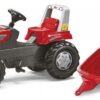 Hračka Rolly Toys Šlapací traktor Junior s vlečkou červený akční