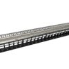 Patch panel Solarix modulární neosazený 24 portů, černý 1U