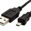 Kabel USB A-miniUSB, 8pin, Panasonic, Nikon UC-E6, Olympus CB-USB7, Minolta USB-2, USB-3, 1,8m, černý