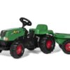 Šlapací traktor Rolly Toys Kid s vlečkou – zeleno-červený Akční