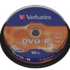 Médium Verbatim DVD-R 4,7GB 16x 10-cake