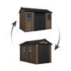 Zahradní domek Keter Apex 7,5 x 11 Walnut, s podlahou